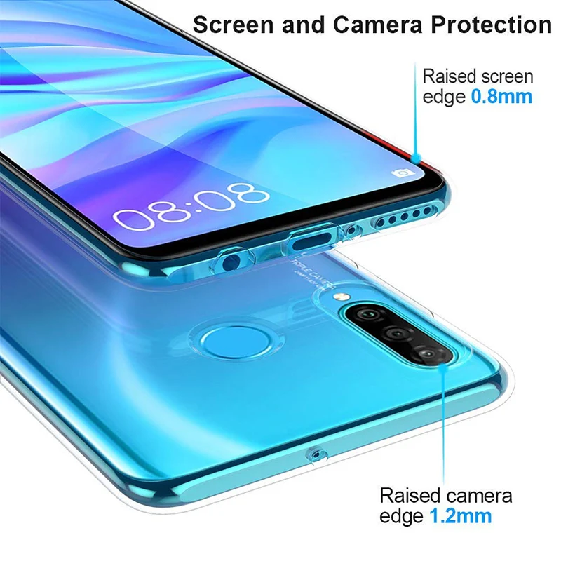 Силиконовый чехол накладка для Huawei P30 Lite TPU Funda Carcasa Coque Ультратонкий Мягкий