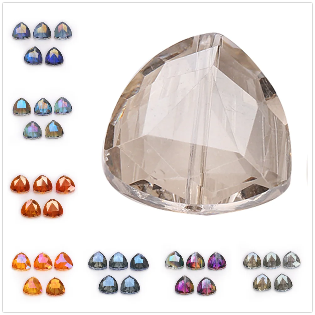 Распорка оптовая продажа 10 шт треугольные круглые бусины биконовые хрустальные