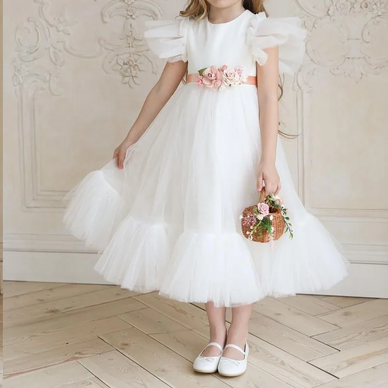 Fashion Flower Girls Dresses For Wedding And Party Kids Princess Long Summer Dress Vestidos Children Costumes | Детская одежда и