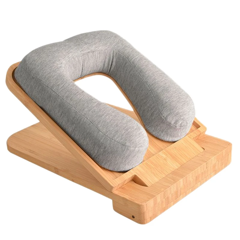 

Wood Foldable Nap Pillow Memory Foam Nap Pillow Neck Support Cushions Rest Lunch Break Pillow Cervical Health Pillows