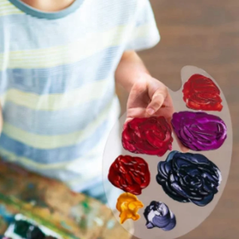 

3 Pcs Acrylic Paint Palette Clear Art Palette & 15 Pcs Paint Brush with 1 Paint Tray, 2 Palette Knife and 2 Sponges