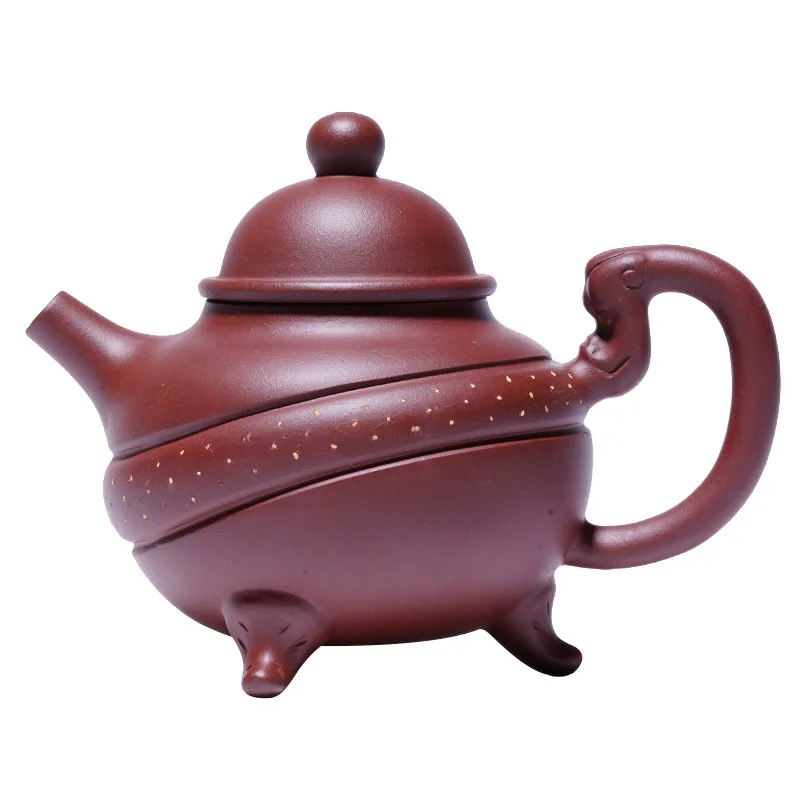 

Yixing Zisha teapot raw ore Zini pusha handmade tripod milk tripod teapot Zisha Teapot Tea Set