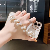 13 pro case luxury pearl diamond glitter bracelet holder plated cases for iphone 12 pro max 8 plus 11 7 xr xs x se 2020 cover