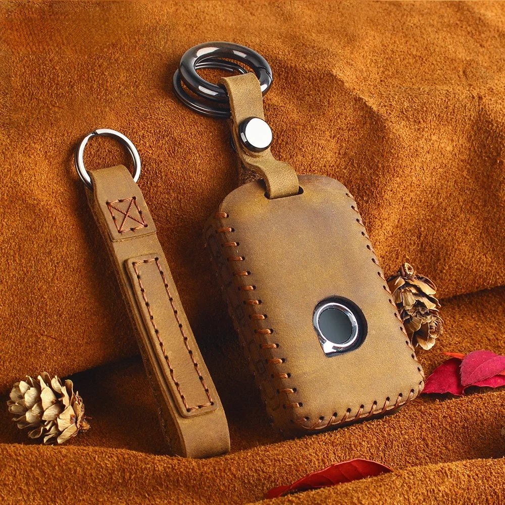 

Genuine Leather Smart Car Key Case Cover Bag For VOLVO S90 V90 XC90 XC60 XC40 Key Case Cover For Car Auto Accessories