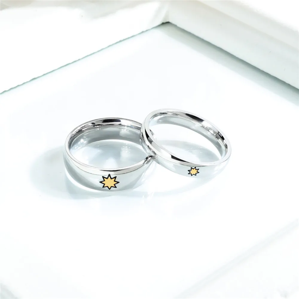 Оптовые цены кольца для пар серебряного цвета из нержавеющей стали с