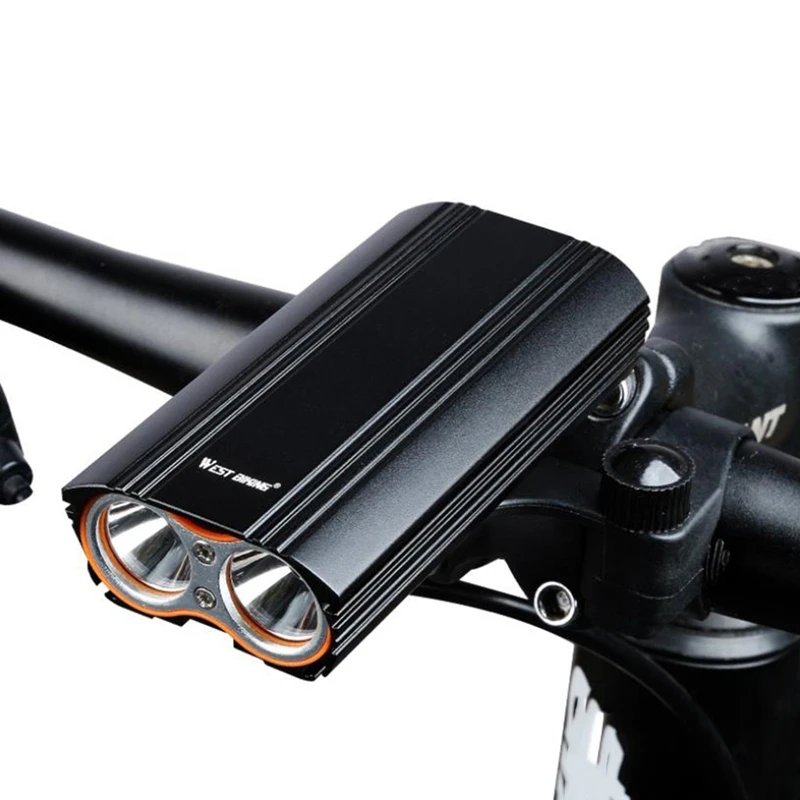 

WEST BIKING MAX 1200LM велосипед светильник 2 XML-T6 светодиодный головной светильник встроенный Перезаряжаемые Батарея