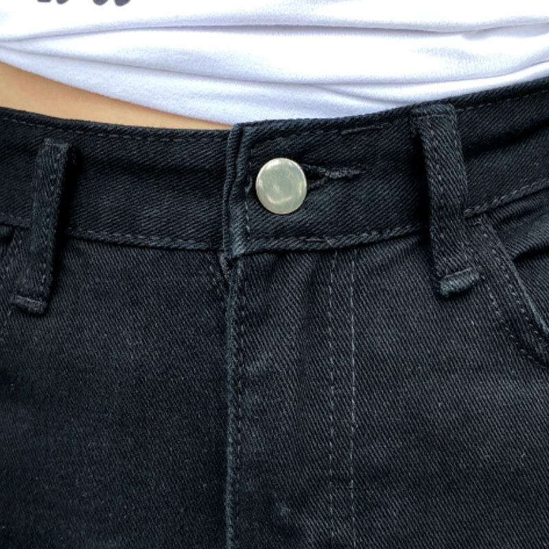 

Jeans Women Holes Black Chic Big Size S-5XL Oversize Harajuku Casual Womens Wide Leg Hip-hop Mopping Vintage Summer High Street