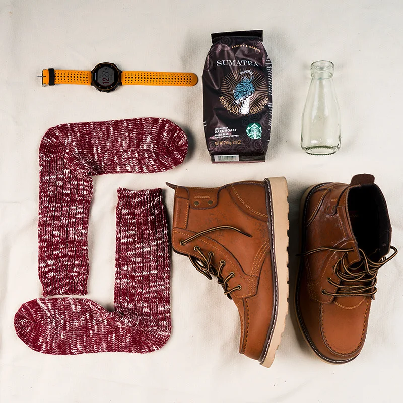 

Cotton Quality! JZSC-4 Thread Best Winter Stockings, Soft And Warm Man's Socks, Sold In Half A Dozen Shipped Randomly