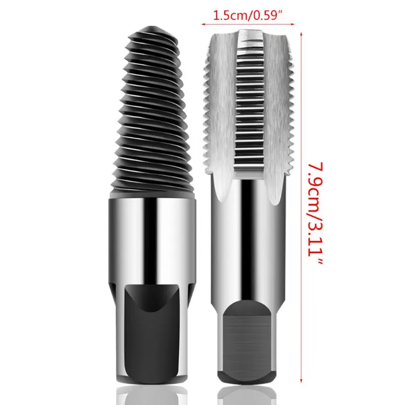 

2Pcs/set Faucet Triangle Valve Pipe Broken Screw Extractor Broken Wire Extractor Bolt Repair Screw Tap Removal Kits Tool