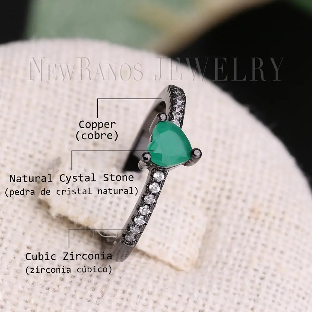 Newranos обручальные кольца для женщин любовь сердце кубический циркон ювелирные