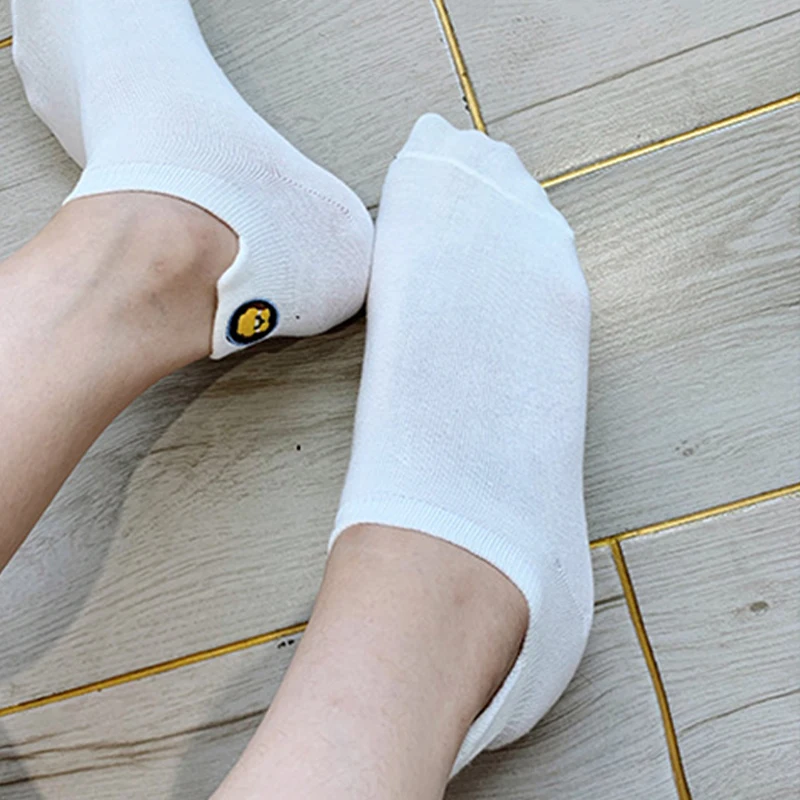 Милые носки для девочек милые с вышивкой и забавным принтом модные женские до