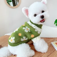 pet dog sweater coat winter dog clothes knit apparel cat yorkie pomeranian schnauzer poodle french bulldog clothing outfit 2021