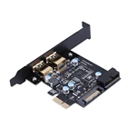 Супер скорость PCI-E к USB 3,0 с 2 USB портами плата PCI Express карты расширения 19-Pin Мощность разъем поддержка PCIE 1X 4X 8X 16X