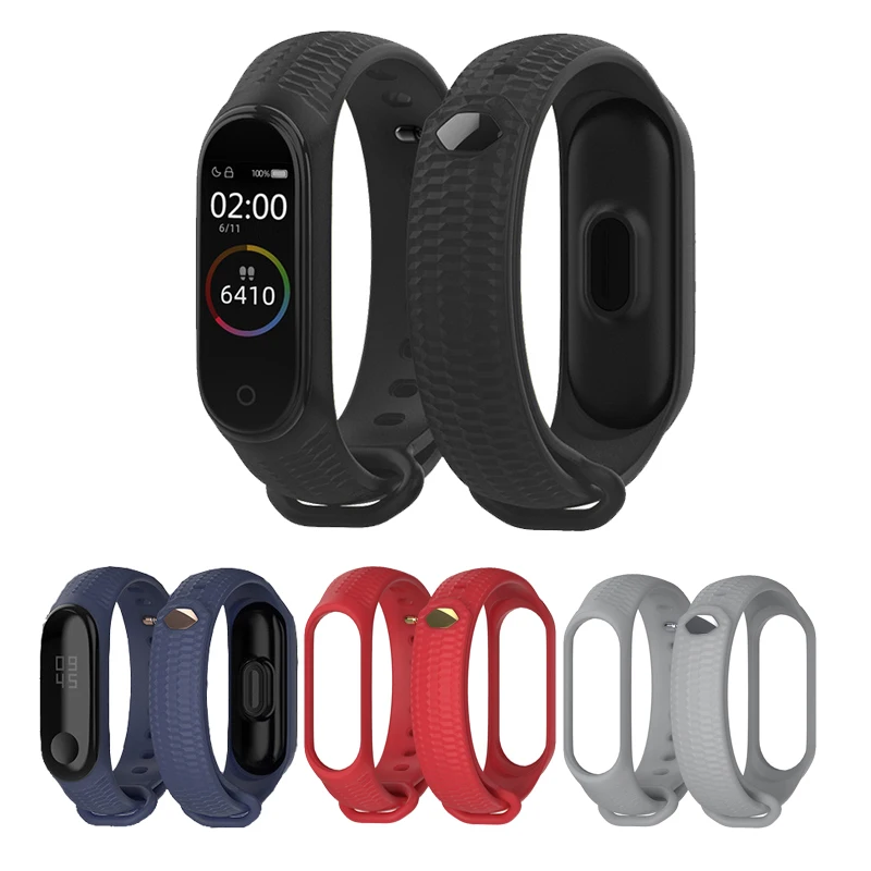 Ремешок для Xiaomi mi band 3/4 пряжка Aurora алмазная силиконовый сменный ремешок с сотовым