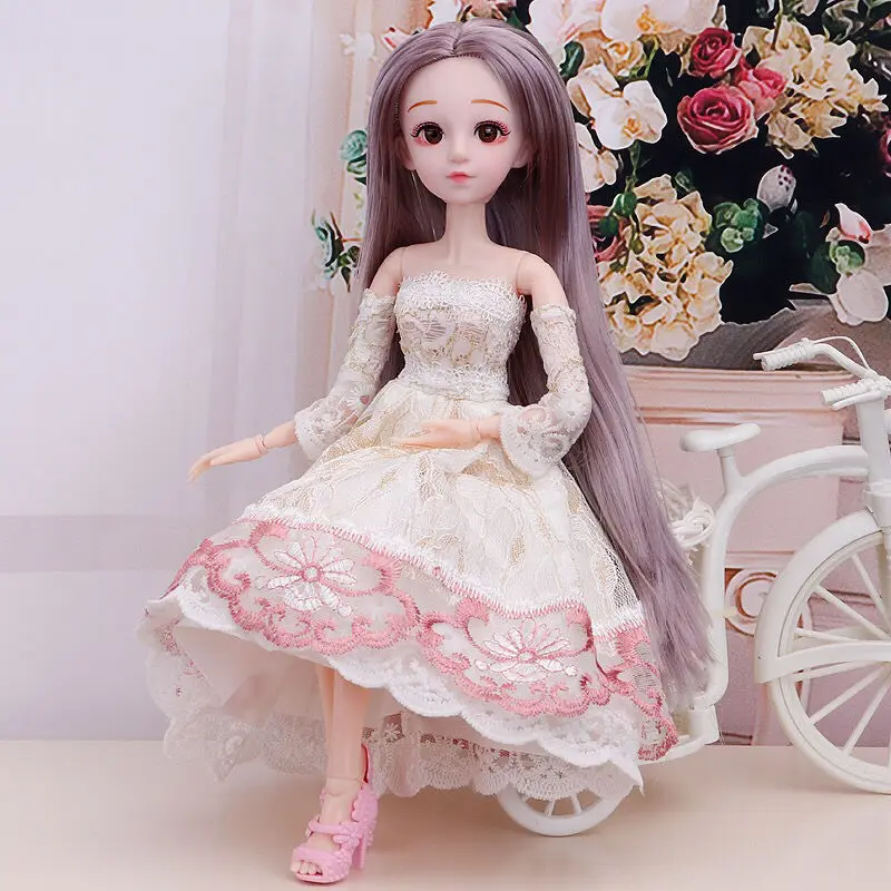 36 см красивая кукла BJD 22 подвижных шарнирных глаза 4D модные куклы с одеждой обувью