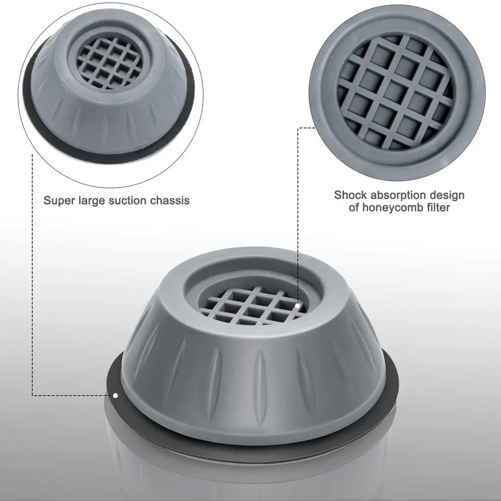 4Pcs Universal Anti-Vibration Feet Pads Refrigerator Base Fixed Non-Slip Pad Washing Machine Rubber Mat Dryer | Обустройство дома