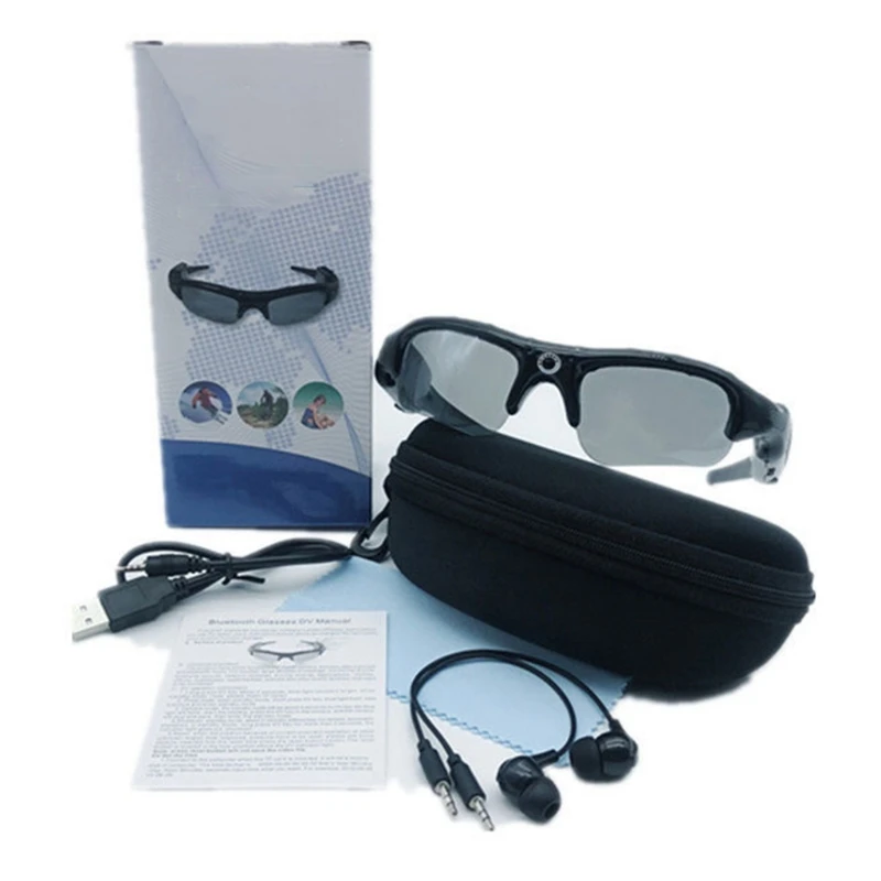 

Sunglasses 1080P Glasses Camera with Bluetooth MP3 Player DV Headset Driving
