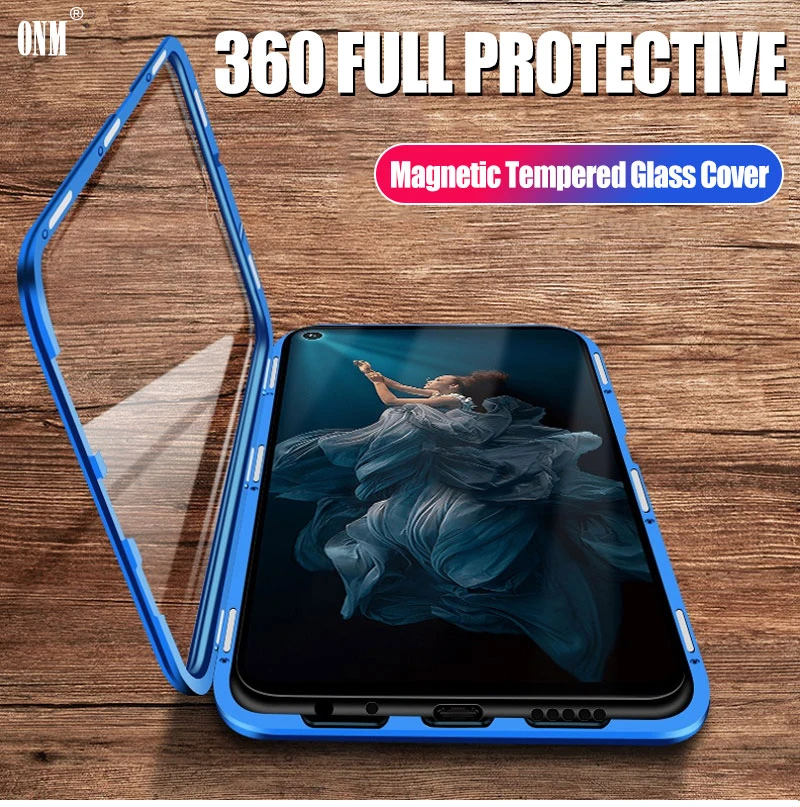 Чехол для Huawei Honor 20 Pro 20i 360 ° полная Защита магнитные чехлы V20 View металлический