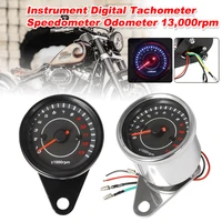 dc 12v universal motorcycle tachometer electronic tach meter speedometer gauge led backlight 13000 rpm instrument for harley
