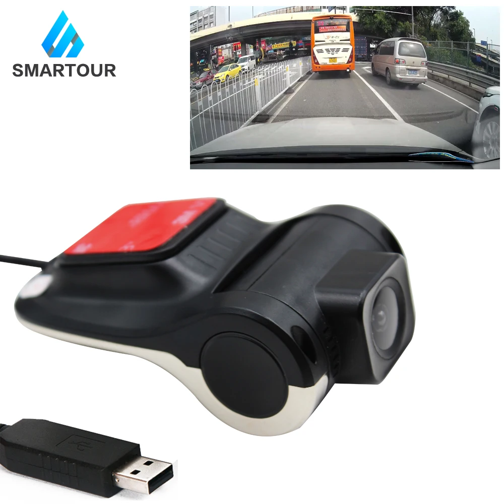 Smartour Автомобильный видеорегистратор Камера USB DVR разъем для автомобиля HD 1280*720 P видеорегистраторы для Android OS системы мини с ADAS