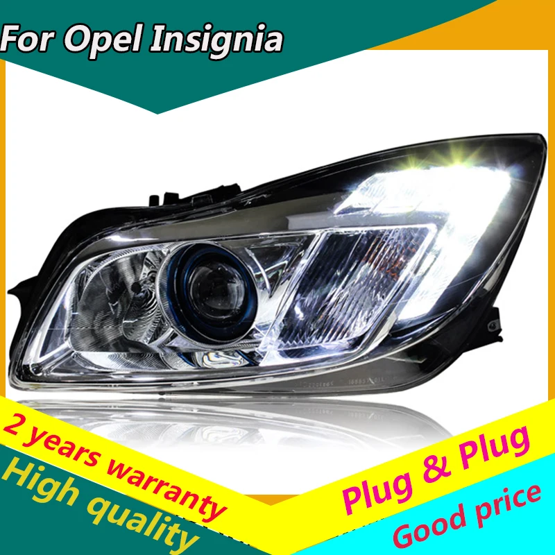 

KOWELL Car Styling For Buick Regal led headlights For Opel Insignia head lamp Angel eye led DRL front light Bi-Xenon Lens xenon