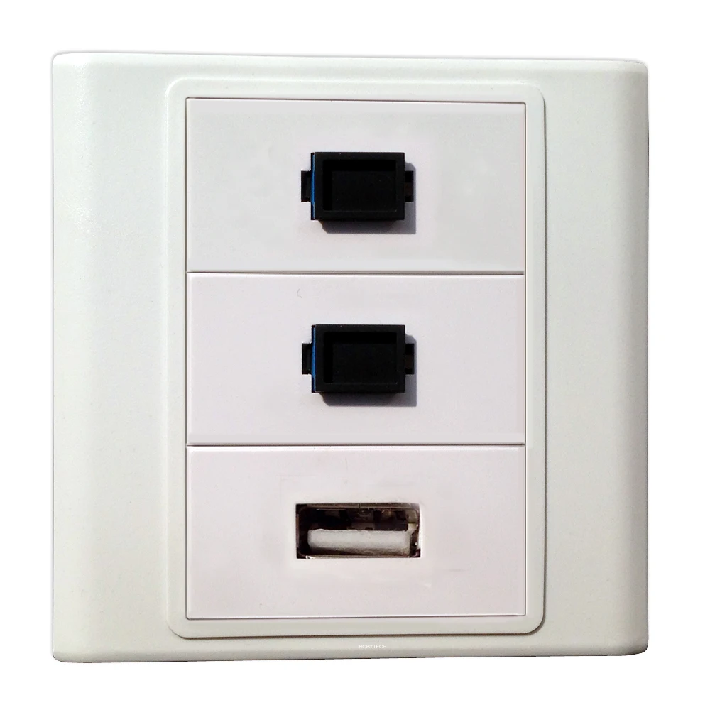 Модули: 2SC + USB информационное настенное крепление лицевая панель волоконно