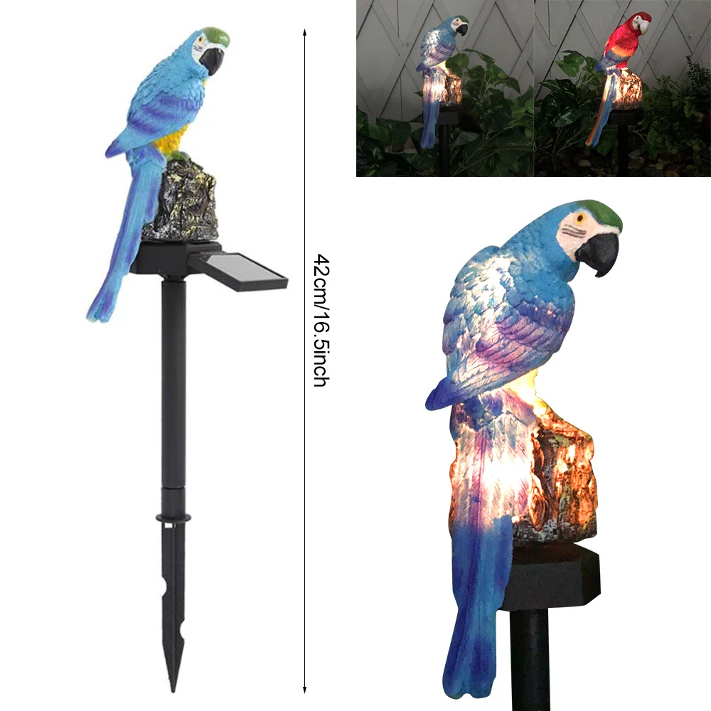 

Led Solar Power Outdoor Garden Waterproof Parrot Stake Lawn Light Exterior Night Lights Parrot Shape Solar Powered Energia Lamp