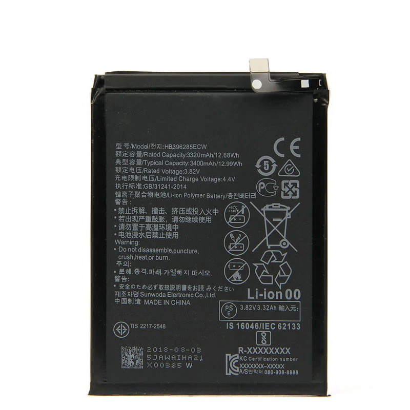 Запасная батарея QrxPower 3400 мач HB396285ECW для Huawei P20 Honor 10|Аккумуляторы мобильных