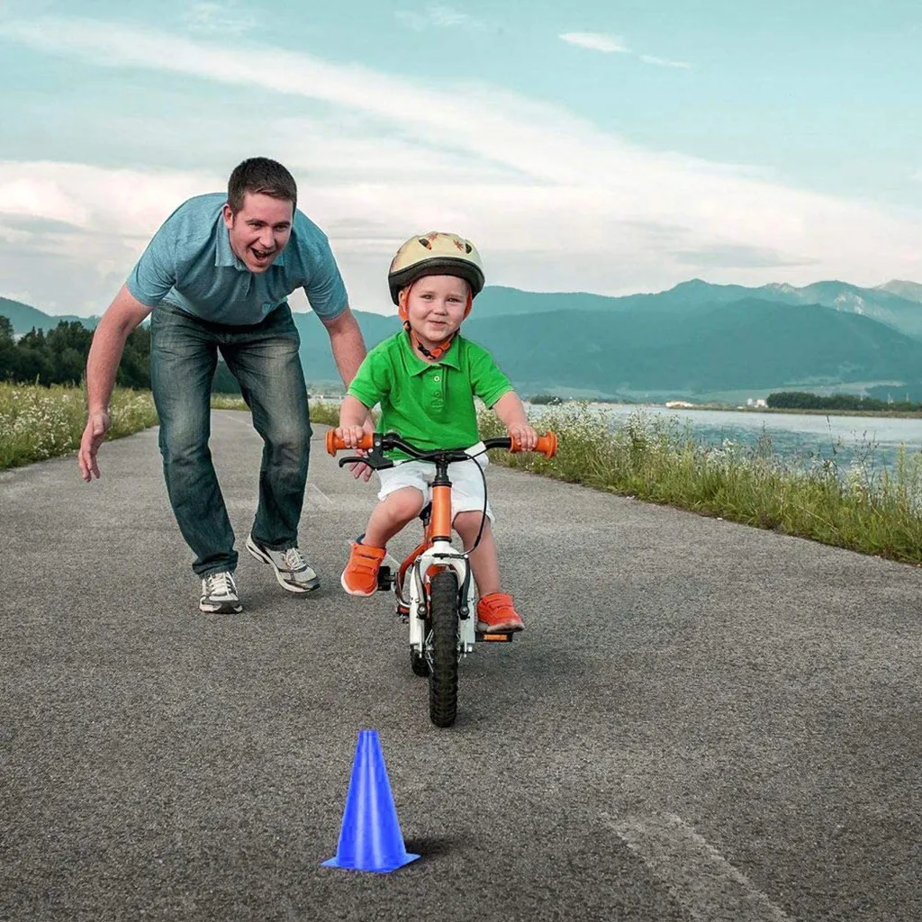 

Coolest Tribal Outdoor Sports Training Device 10 Pack Plastic Blue Traffic Cones With Road Tape Included Multi USE free shipping