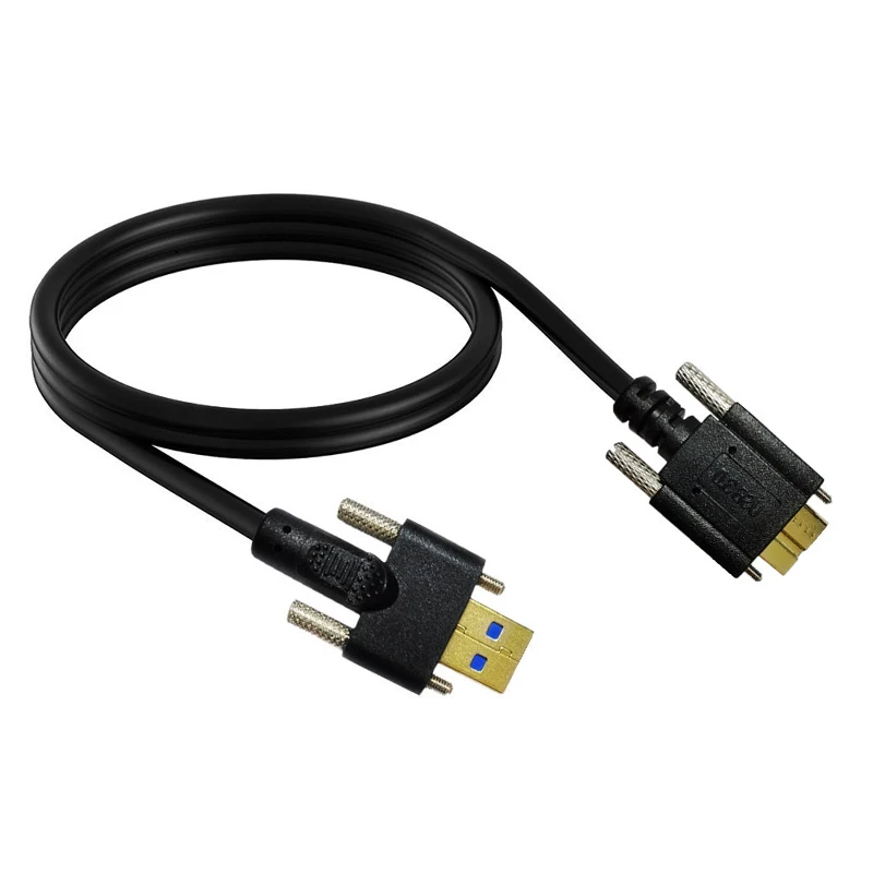 USB 3 0 A папа к Micro B с двойным винтовым фиксирующим жестким диском м3 кабель для
