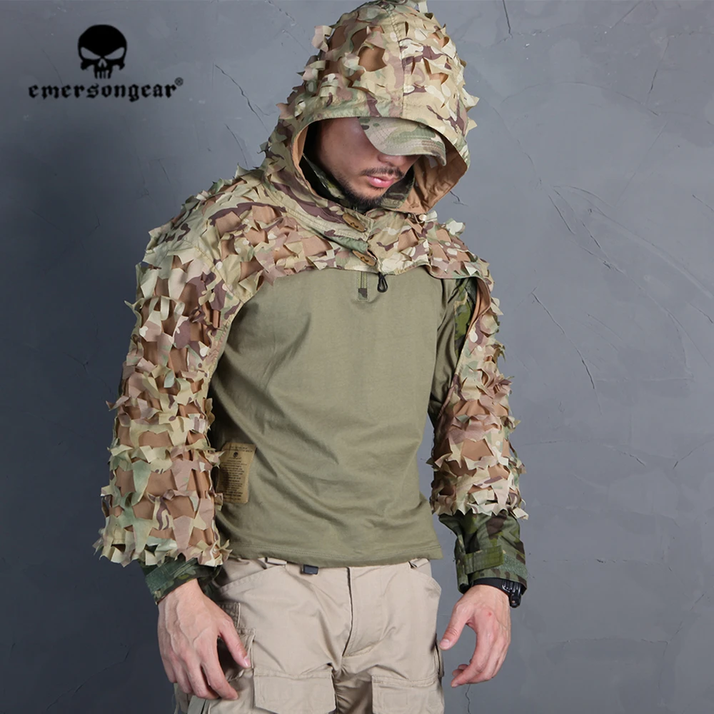 Emersongear Emerson тактический боевой охотничий штурмовой Ghillie костюм легкий скрытный Снайпер одежда камуфляж маскирование