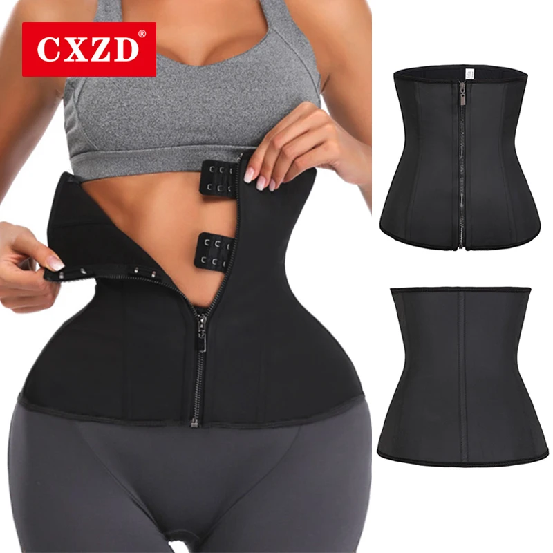 

CXZD Women Postpartum Latex Belly Slimming Belt Modeling Strap Shapewear with Zipper Tummy Control Sauna Sweat Body Shaper