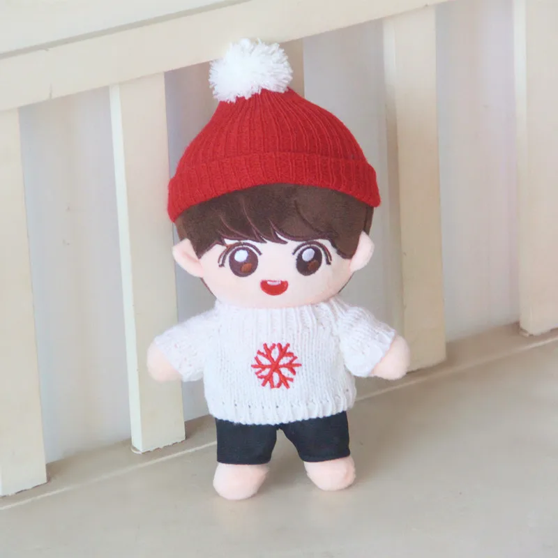 

[MYKPOP]KPOP Doll's Clothes & Accessoires- Cap+Sweater+Pans 3pcs Set for 20cm Dolls(without doll) Fans Gift SA19112602