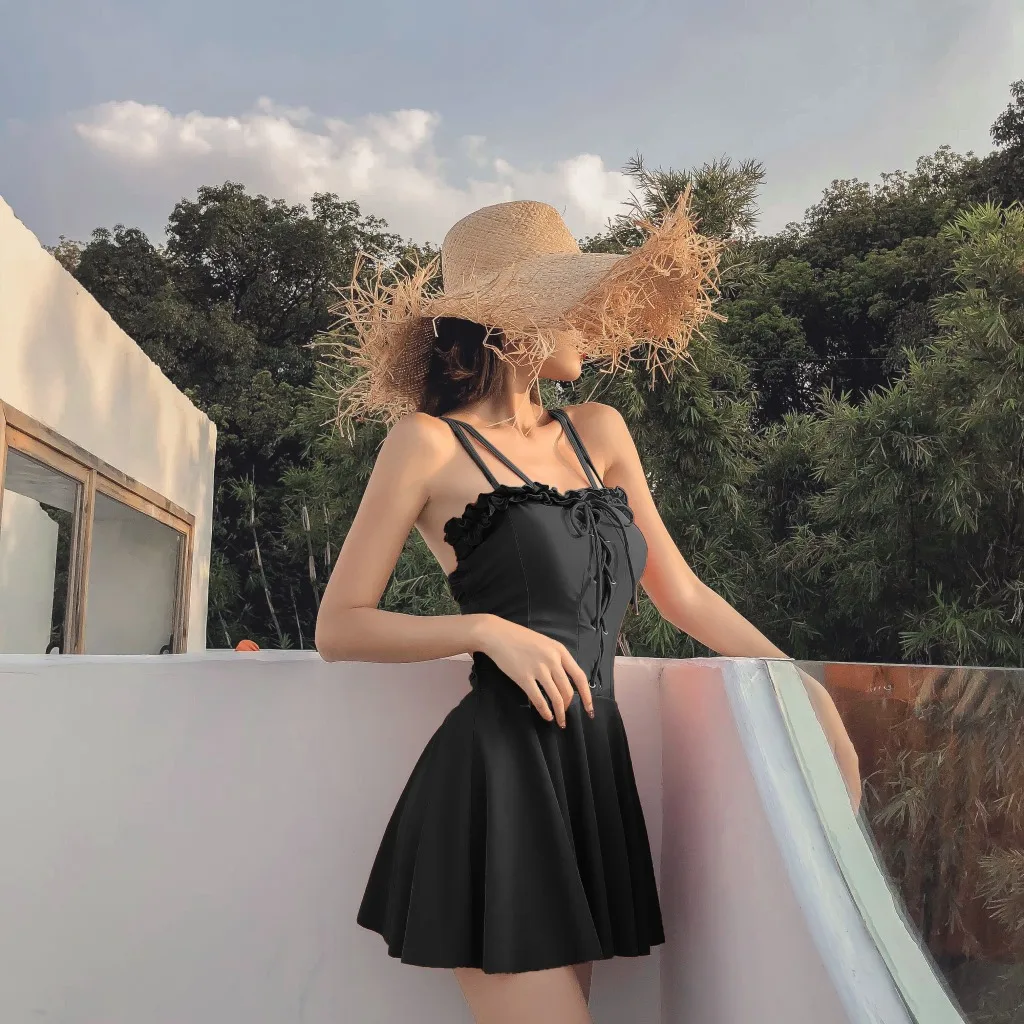 Женский купальник в Корейском стиле Ins Новый Цельный для похудения