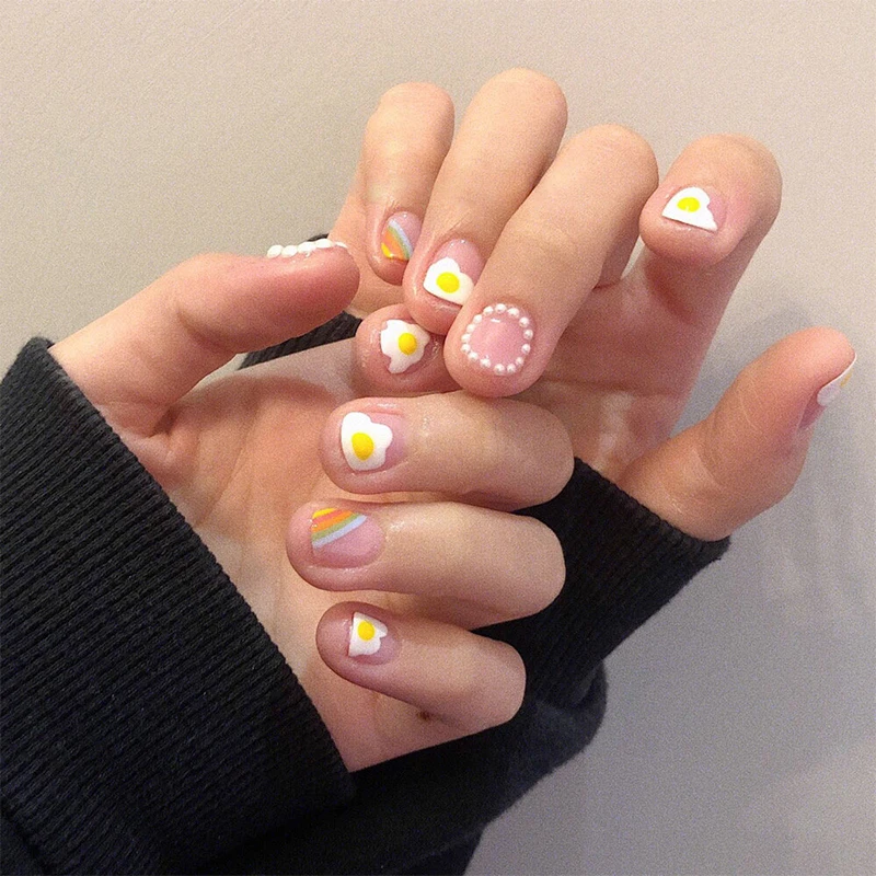 

New 3D Nail Decals Strawberry Watermelon Rainbow Nail Art Sticker Back Glue Sticker for Manicure Sticker for Nails Transfer Foil