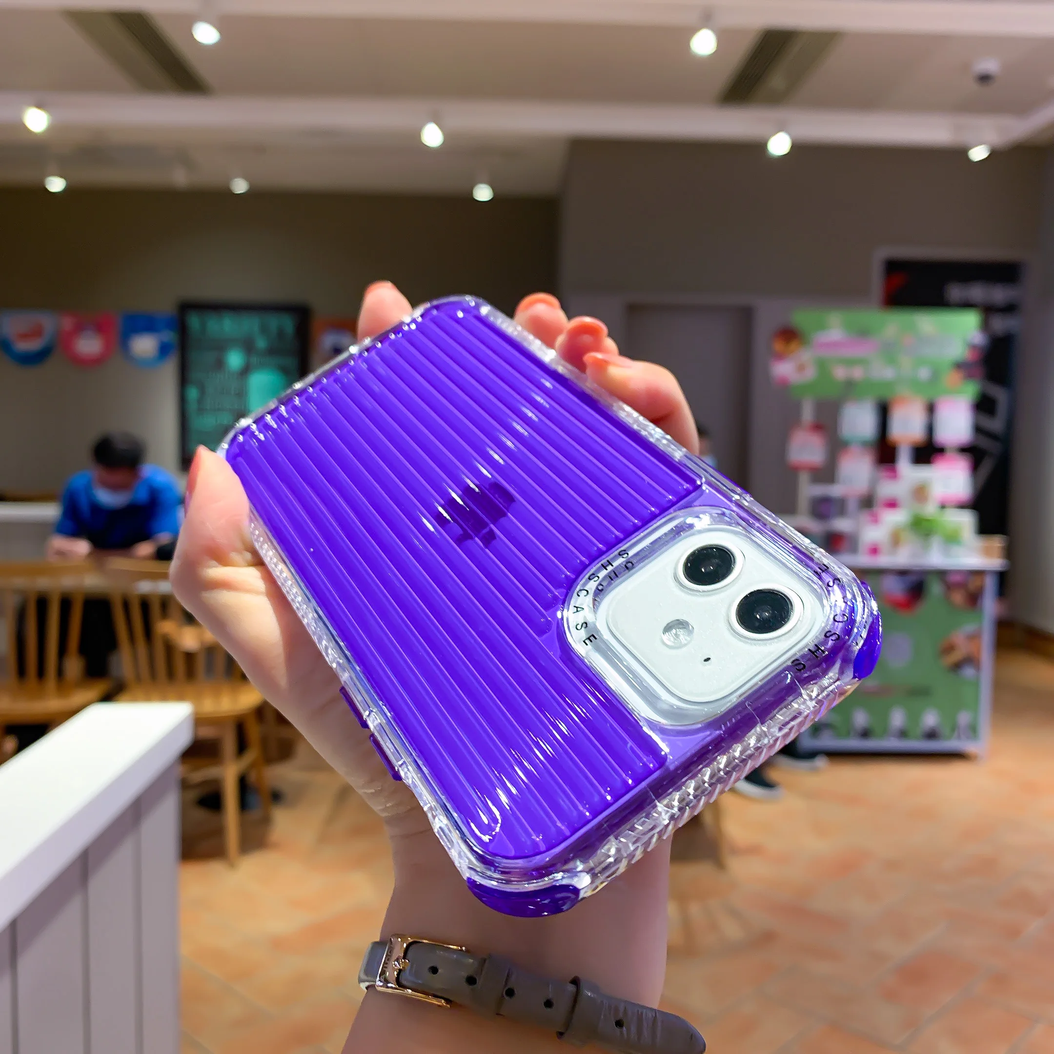 

Air Shockproof Texture Phone Case For iphone 11 12 Pro X XR XS Max 7 8 Plus Shockproof TPU PC Luxuriou Back Cover
