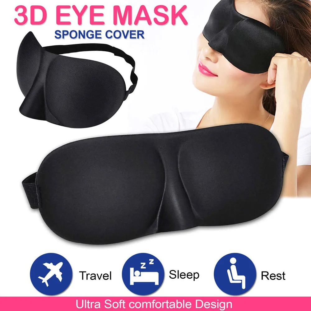 1 Pair 3D Shaped Eye Mask For Relaxing Travel And Beauty Sleep Bedtime Comfortable Sponge Cover Blindfold Blinder Blackout 2019 |