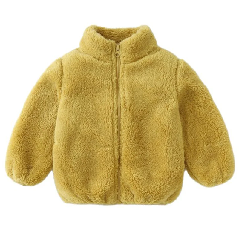 

Children Boy Girl Coat Clothing 2021 New Fashion Autumn Winter Soft Solid Two-sided Flannel Coat Kids for Boys Outerwear 0-5Y