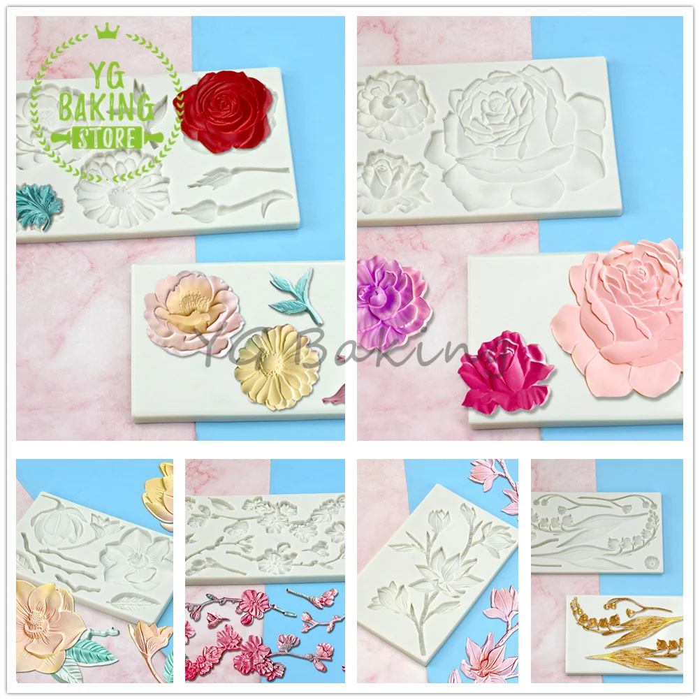 

Dorica New Arrival 6 Styles Flower Fondant Silicone Mold Cake Lace Border Mold Handmade Soap Mould Kitchen Tool Bakeware