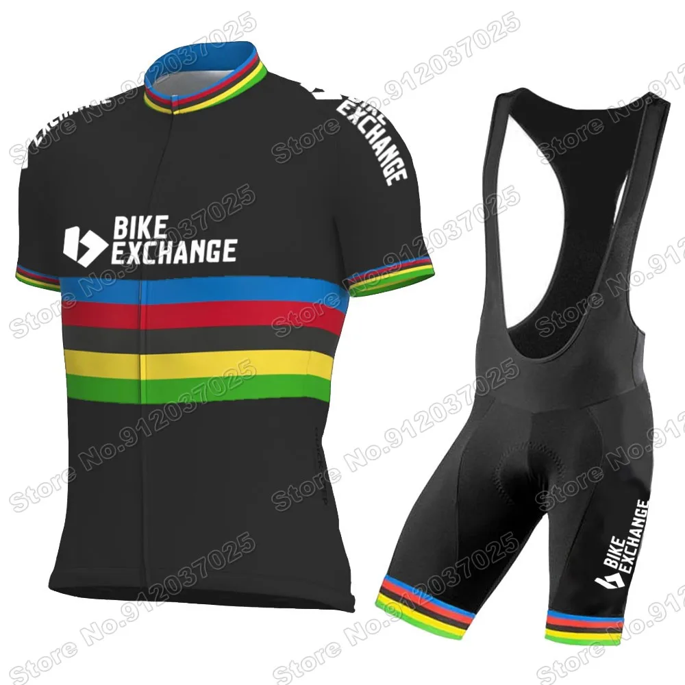 

2021 BIKE EXCHANGE Champion Cycling Team Jersey 20D Bike Shorts Set Ropa Ciclismo MenS MTB Summer Pro Bicycling Bottom Clothing