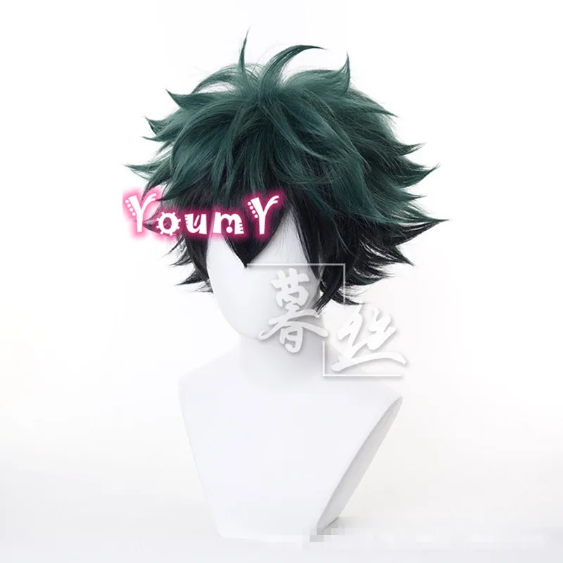 Парик Izuku Midoriya Deku для косплея моя геройская Академия косплей короткий зеленый