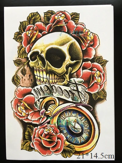 Лидер продаж! Часы наручные с татуировкой в виде черепа 21x14 5 см | Красота и
