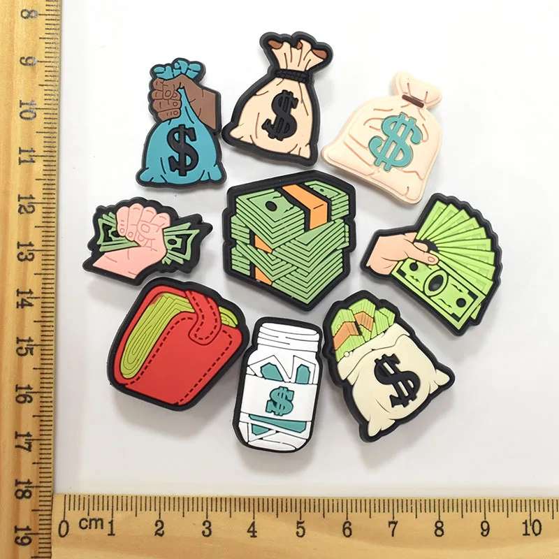 Забавный мешочек для денег 1 шт. из ПВХ JIBZ украшение сада обуви пряжки украшения