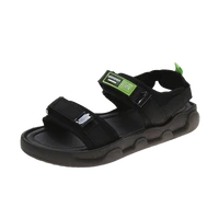 new summer comfortable velcro black sandals womens platform travel outdoor beach shoes