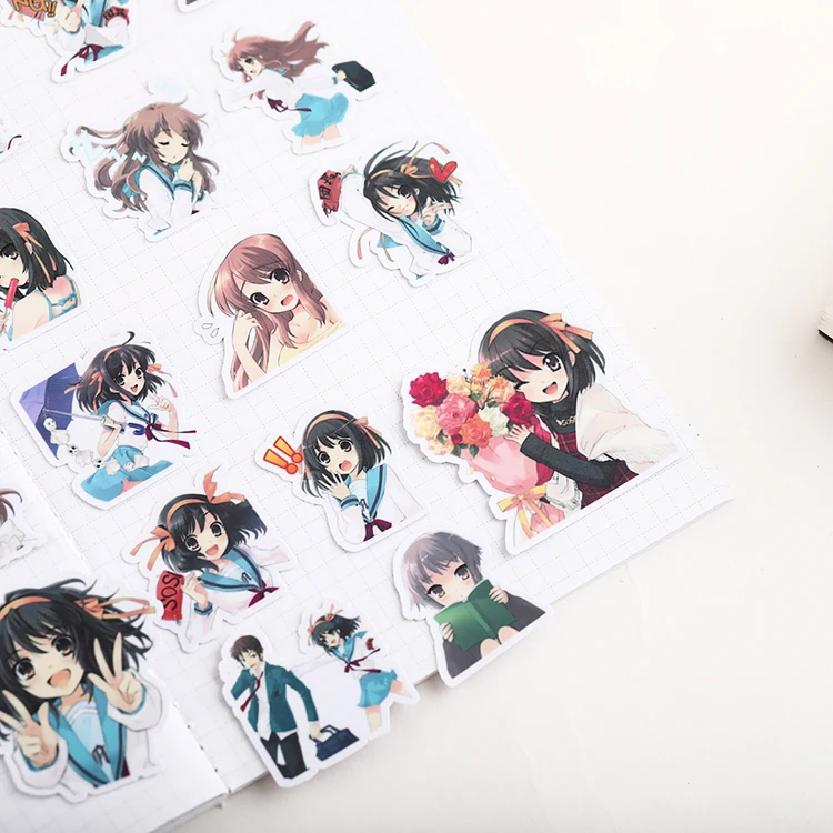 

40PCSCute cartoon anime Stickers Crafts And Scrapbooking stickers book Student label Decorative sticker kids toys