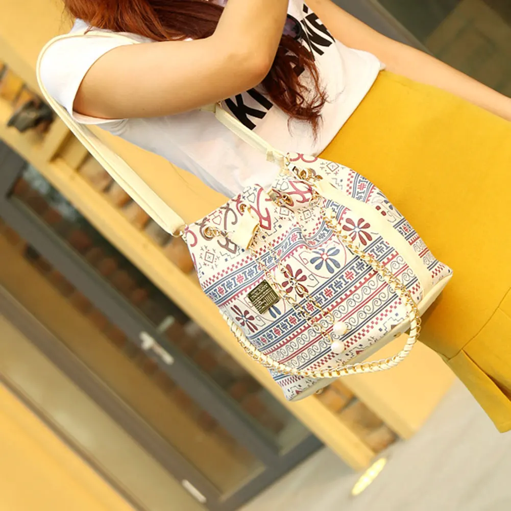 Модная женская тонкая сумка ведро прочная на плечо с цепочкой вместительная