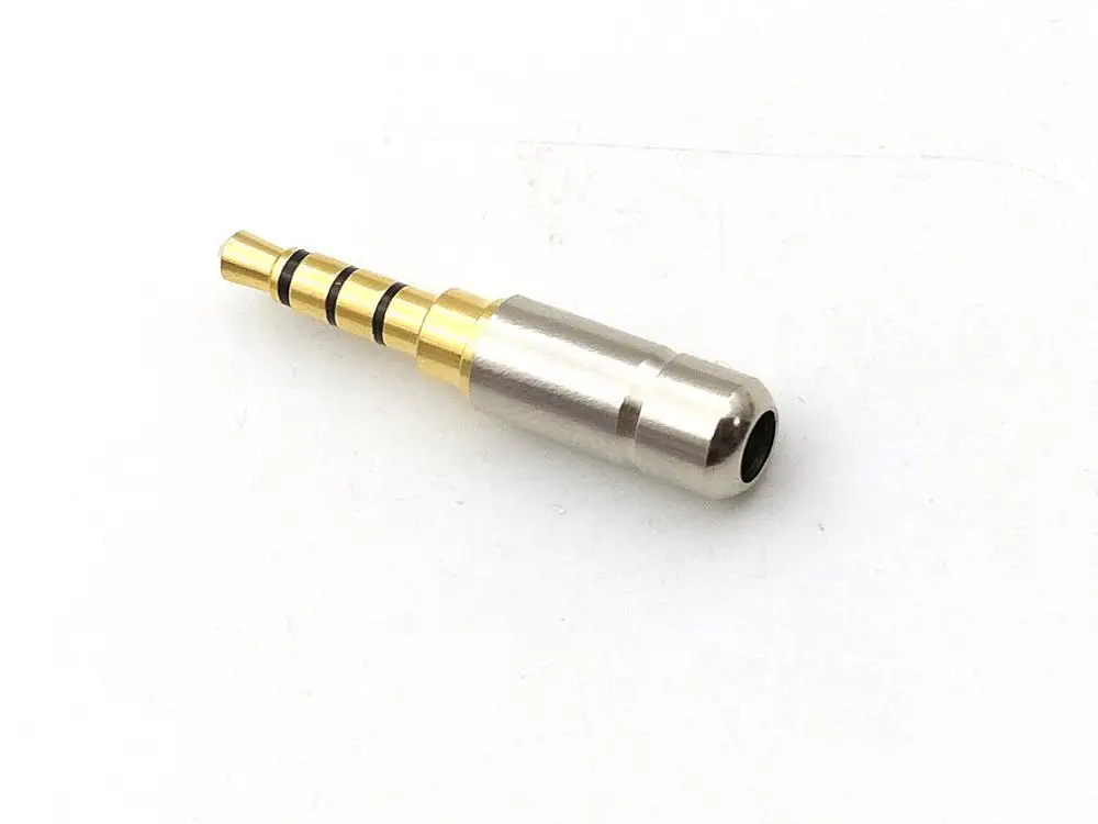 Мини 3 5 мм стерео/4-полюсный латунный штекер аудио разъем адаптер для наушников DIY