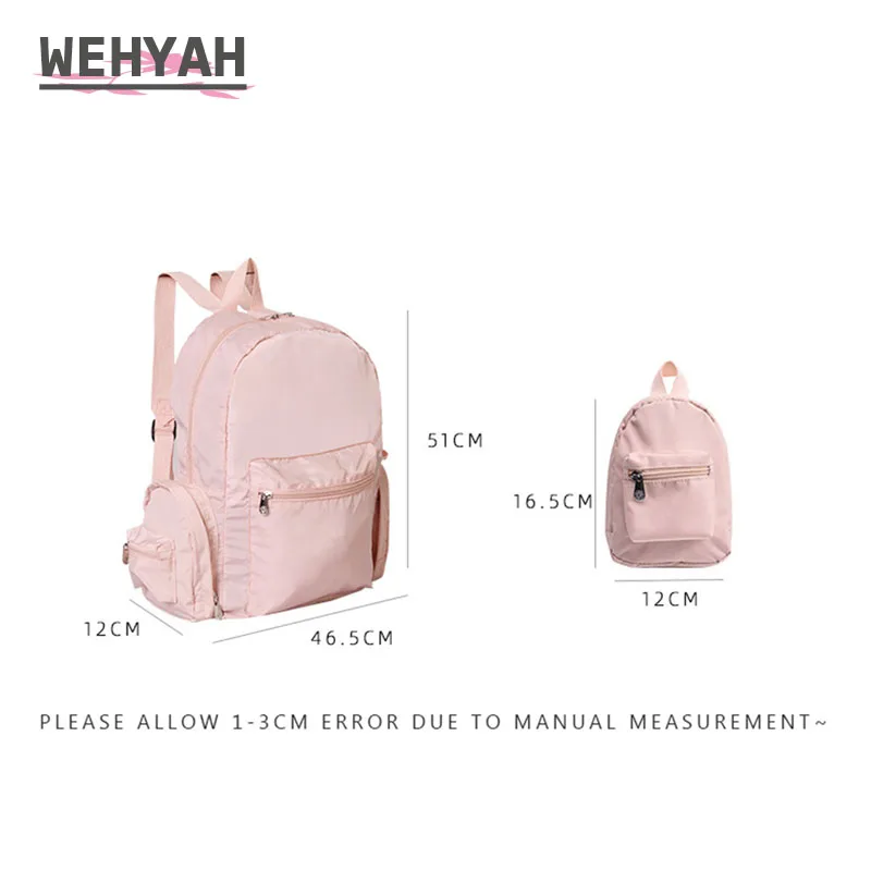 Wehyah складные сумки корейские рюкзаки школьная сумка для девочек-подростков