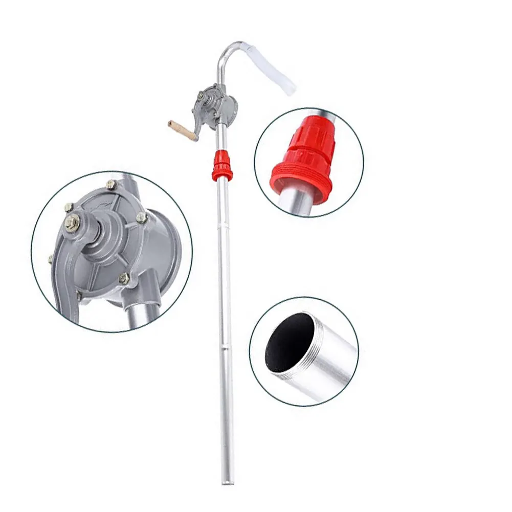 

Manual Hand Pump 10RPM 29L/min Heavy Drum Rotary New Oil Fuel Barrel Heavy Duty Pump Diesel Fuel Oil Gas Transfer Tool Set