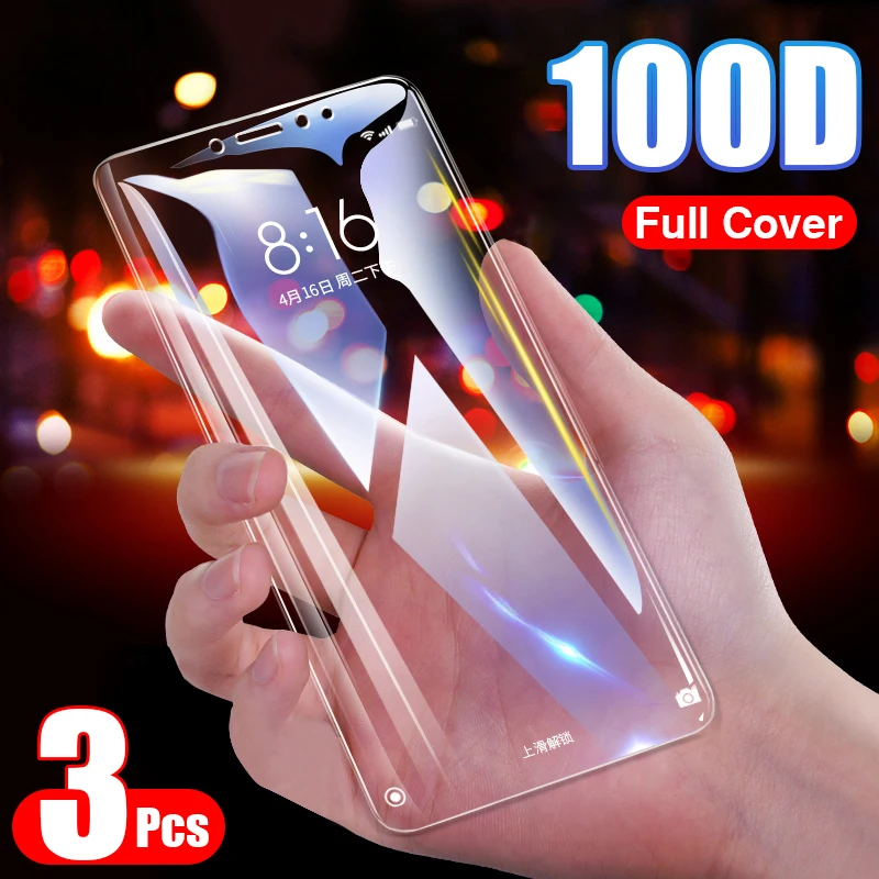 3 шт полноэкранное закаленное стекло для Xiaomi Redmi K20 Note 8 7 6 Pro 5 PLus прозрачное 7A